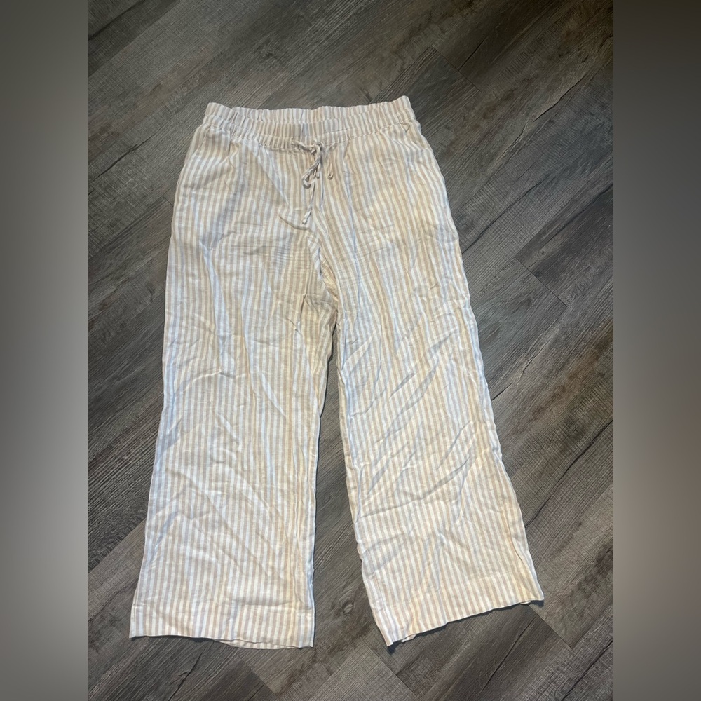 A New Day Beige and White Striped Women’s  Pants